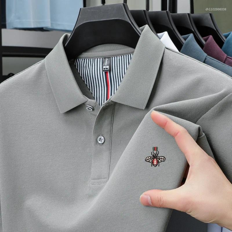 Men's Polos Pure Cotton Summer Short Sleeved Shirt Casual Comfortable Breathable T-shirt High-end Fashion Embroidered Polo