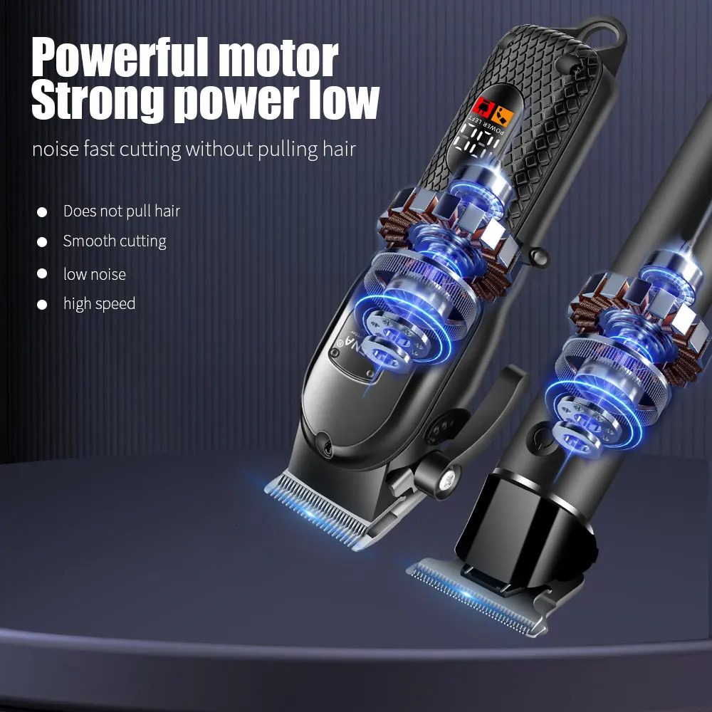 hiena Hair Clipper Kit for Men Electric Shaver Hair Trimmer Professional Cutting Machine Hair Trimmer with LCD Digital Display 260129