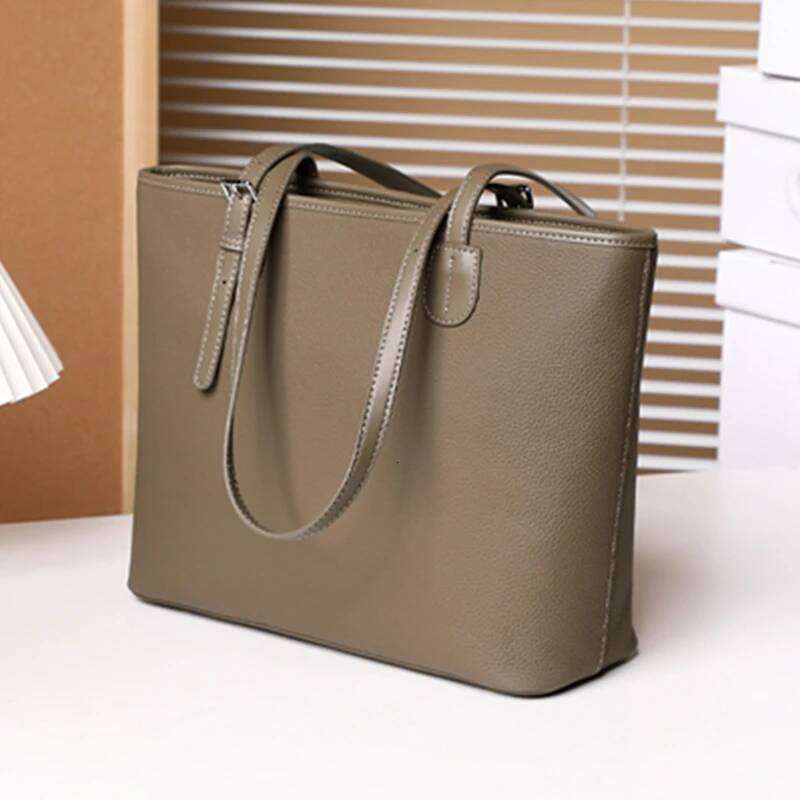 Burminsa Cowhide Genuine Leather Large Tote For Women 2025 Luxury Designer Shopping Shoulder Bags Big Work Ladies Handbags