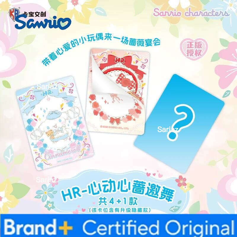 Sanrio New Product In Stock Mymelody Kuromi Photo Paper Heartbeat Wink Series 5 Collectible Kawaii Mini Cards Blind Box Surprise H260130