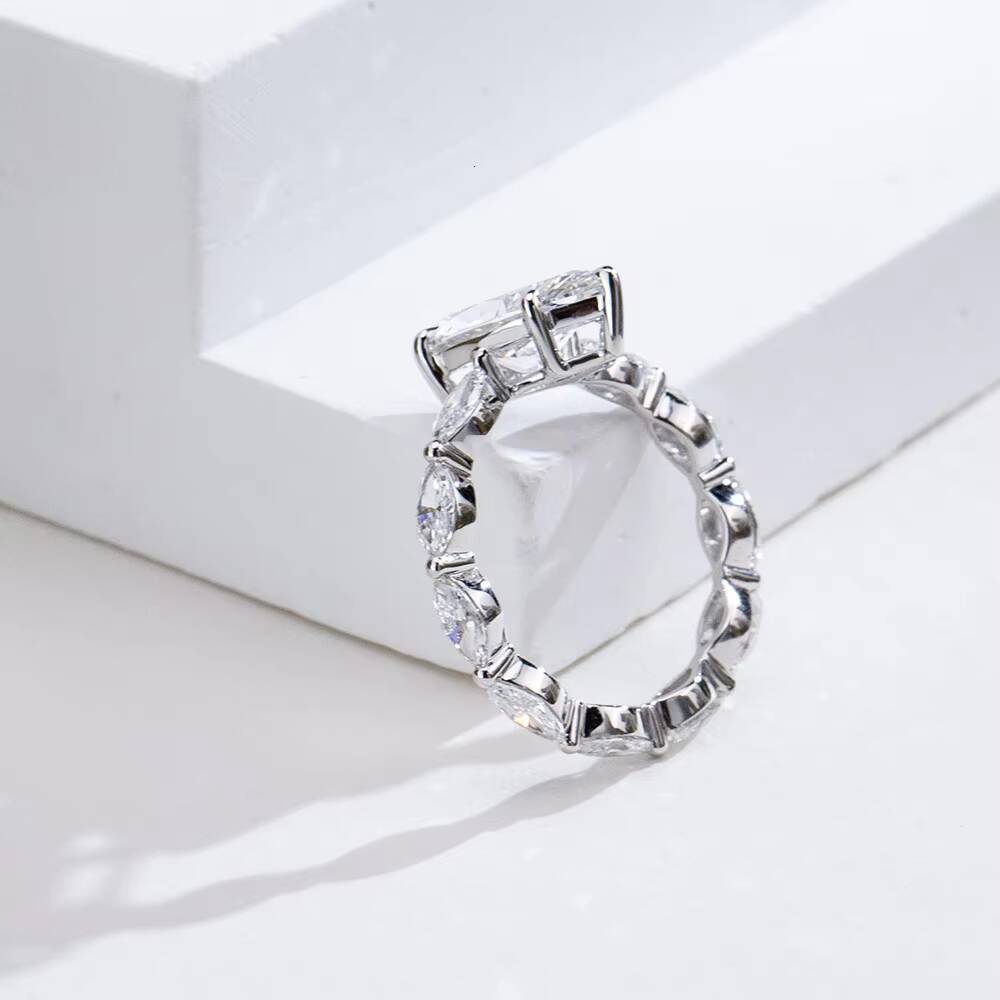 Ready to Ship MSR-1964 Stock Diamond Jewelry 18k Gold Solitaire Diamond Ring 305CT E VS1 Marquise Lab Grown Diamond Ring