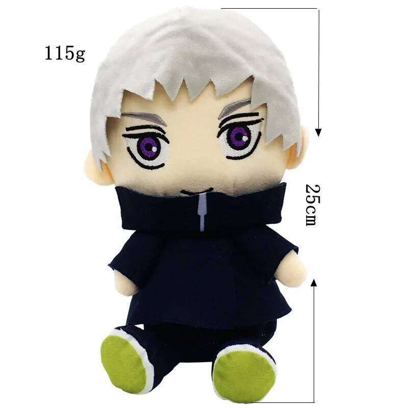 25cm Jujutsu Kaisen Plush Toys Anime Plushies Fushiguro Megumi Kugisaki Nobara Gojo Satoru Soft Stuffed Dolls Kids Gifts Y260128