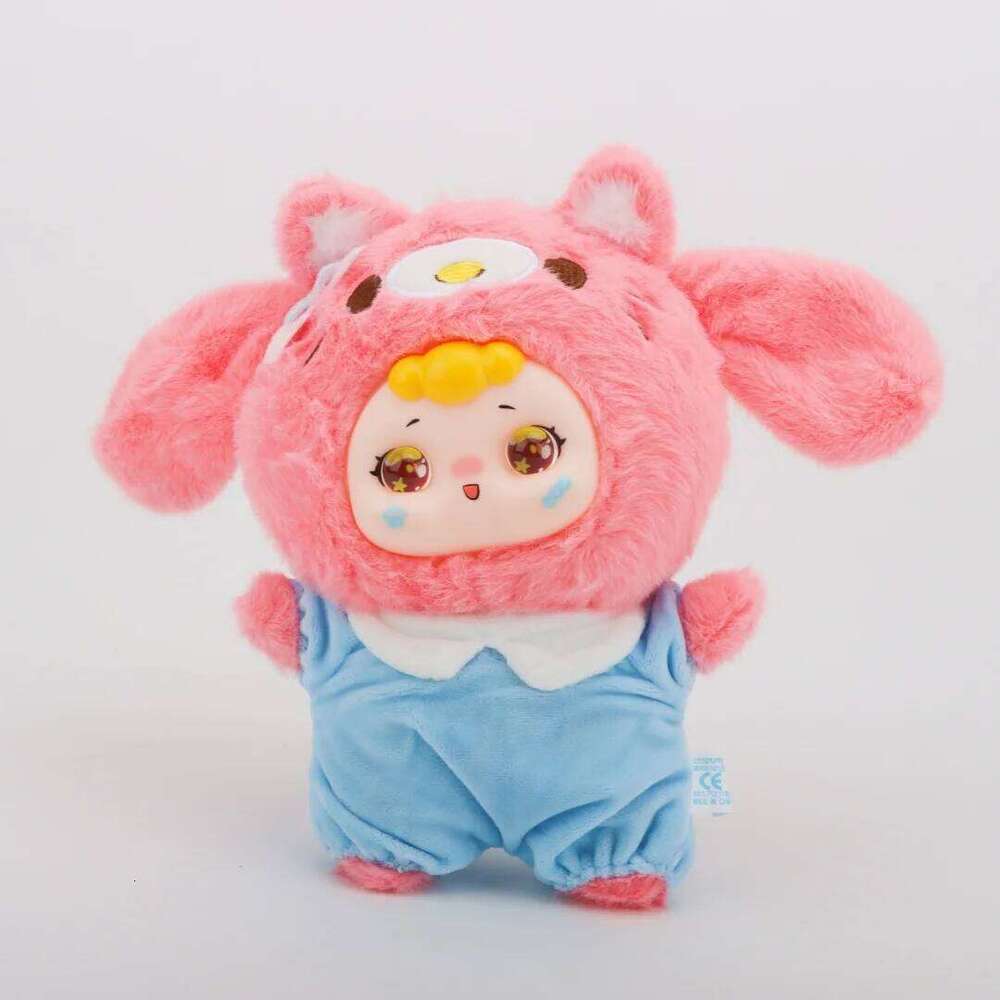 Cute Random Face Kitten Plush Toy Vinyl-Plush Stuffed Cat with Surprise Expressions for Kids&Cat Lovers Party Gift Hang Bag Y260128