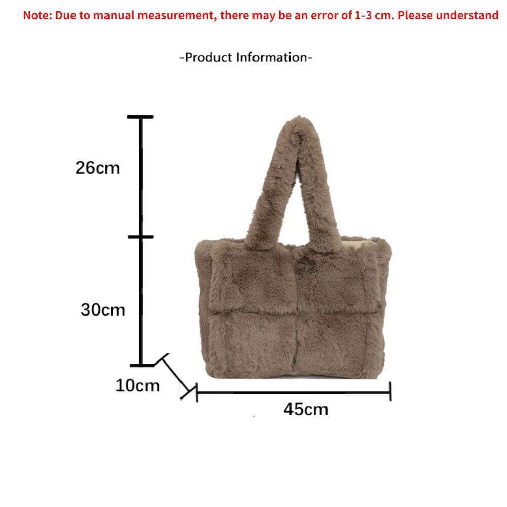 Large Capacity Shoulder Bag, Suitable for Shopping and Shopping, Winter Armpit Bag Handbag New Plush Women's Handbag,