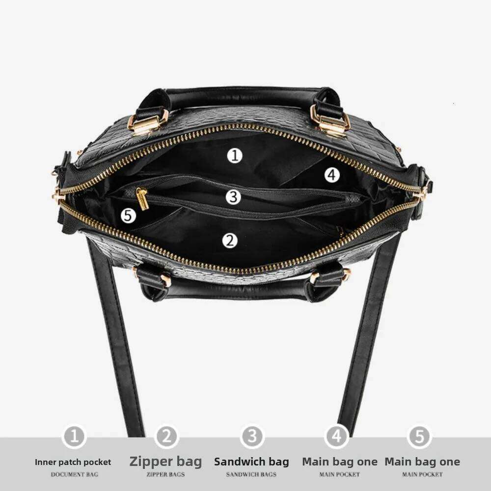 Luxury Crocodile Pattern Handbag Women Winter New PU Leather Tassel Shoulder Brands Design Handle Bag Lady Purse Handbags