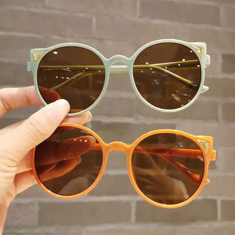 Child Cute Animal Cartoon Ears Outdoor Sun Children Lovely Vintage Sunglasses Protection Classic Kids H260130