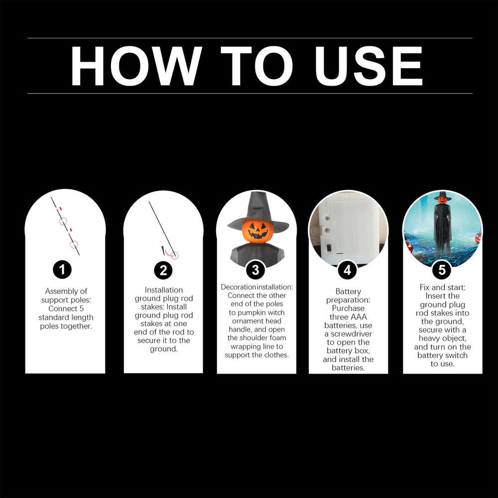 Dowmoo Pumpkin Witch Hanging Set Halloween Surprise Party Atmosphere Decoration Props S260131