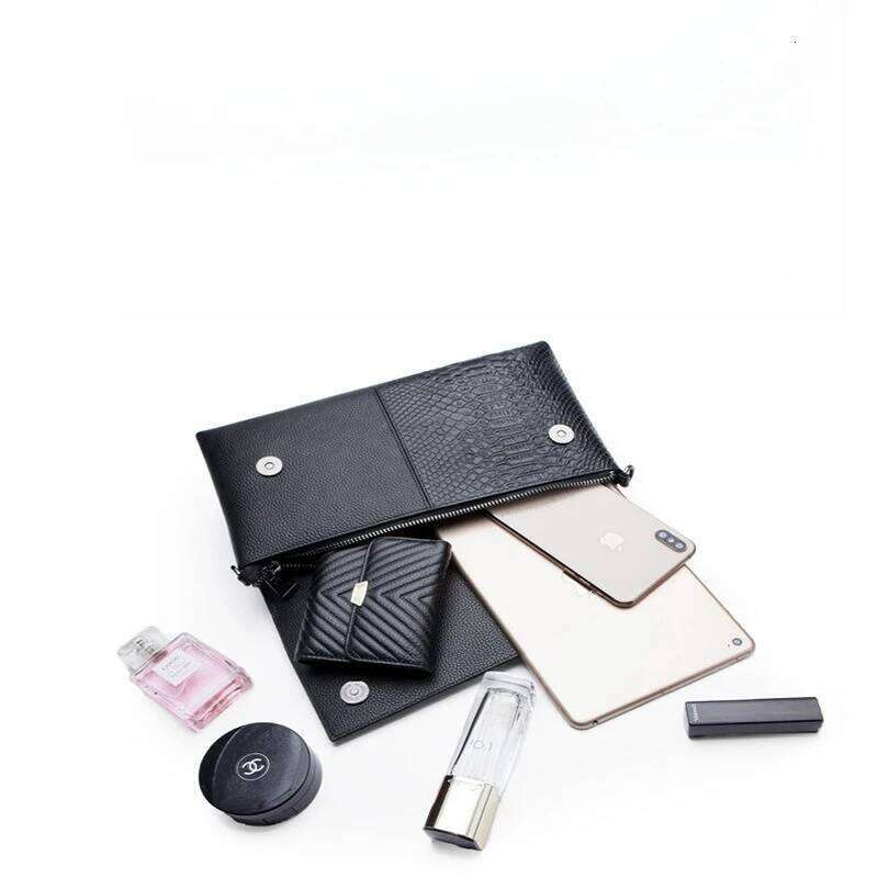 Fashion Temperament Convenient Pure Color Simple Ladies Business Bag Crossbody Handbag Crocodile Texture Snake Print