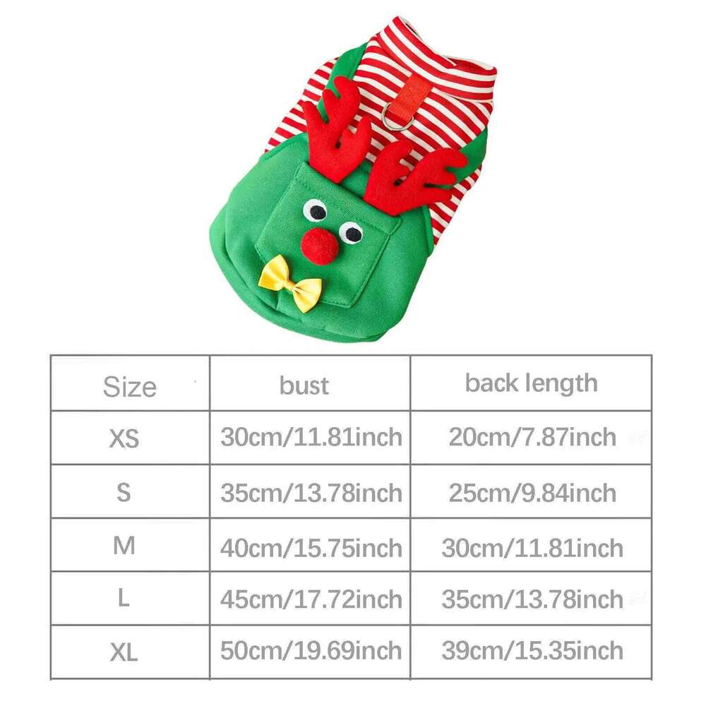 Pet Christmas Costume Holiday Lovely Outfit for Puppy Small Medium Dogs Cats H260129