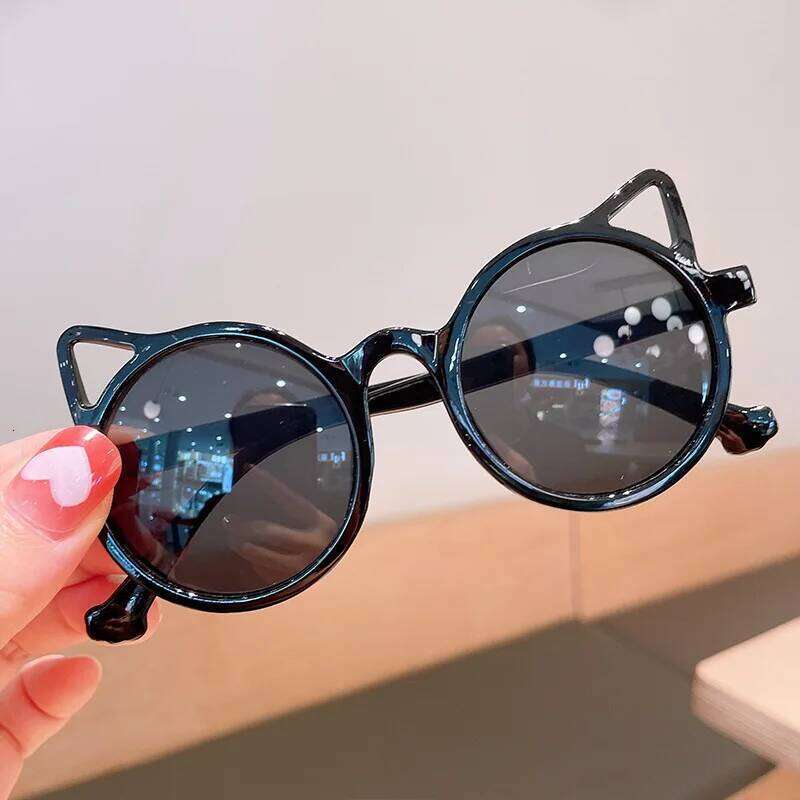 Kids Baby Girls Boys Cute Cartoon Animal Ears Glasses Outdoor Sun Protection Classic Vintage Children Sunglasses H260130