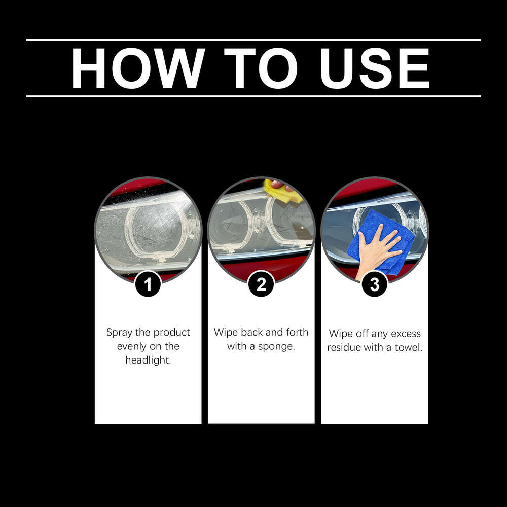 Rayhong Cleaner Car Maintenance Stain Removal Brightening Polishing Headlight Care Agent S260131