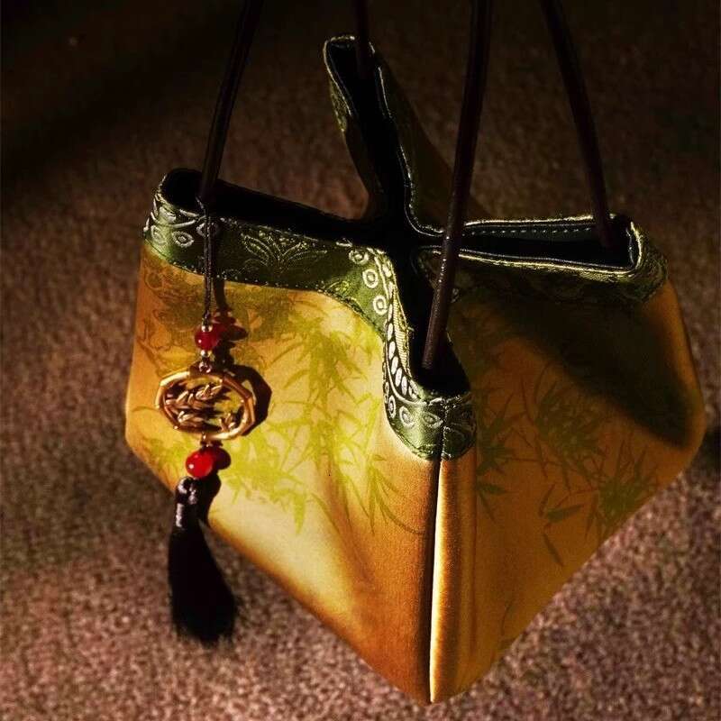 Chinese Handbag For Women Summer New Style Matching Cheongsam Hanfu Ancient Charm Handheld Small Square Bag MASA