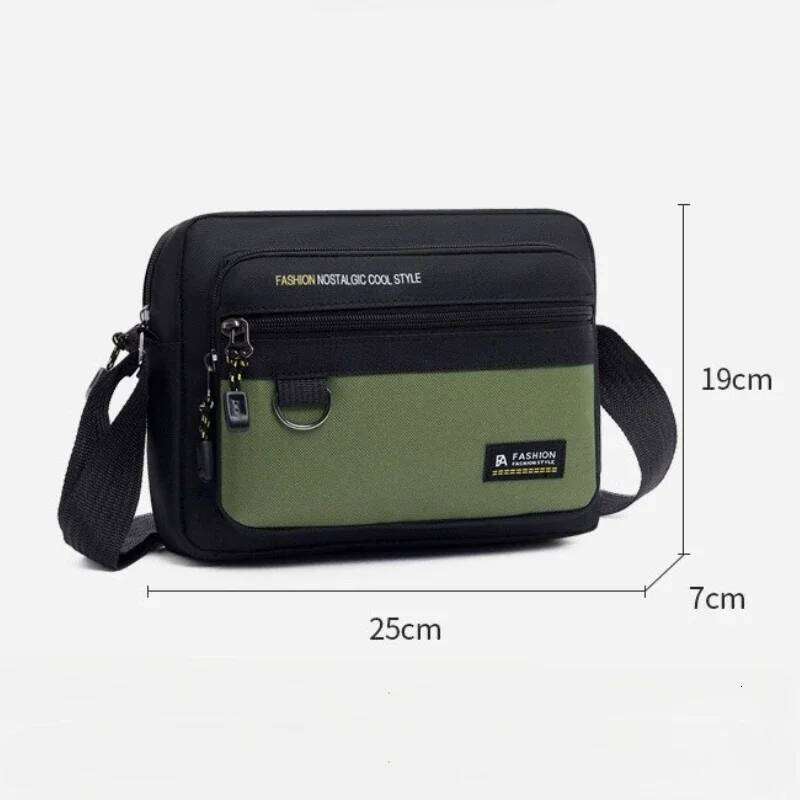 Business Work Travel Canvas Crossbody New Multi-pockets Men's Shoulder Bag Waterproof Large Capacity for Male 2025