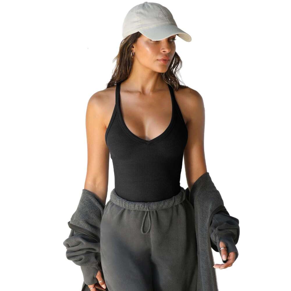 Cross-Border Y2K Hot New Knitted Vest European and American Women's Fashion Sexy Slim Fit BM Top Trendy Brand Inner Layer Base Shirt