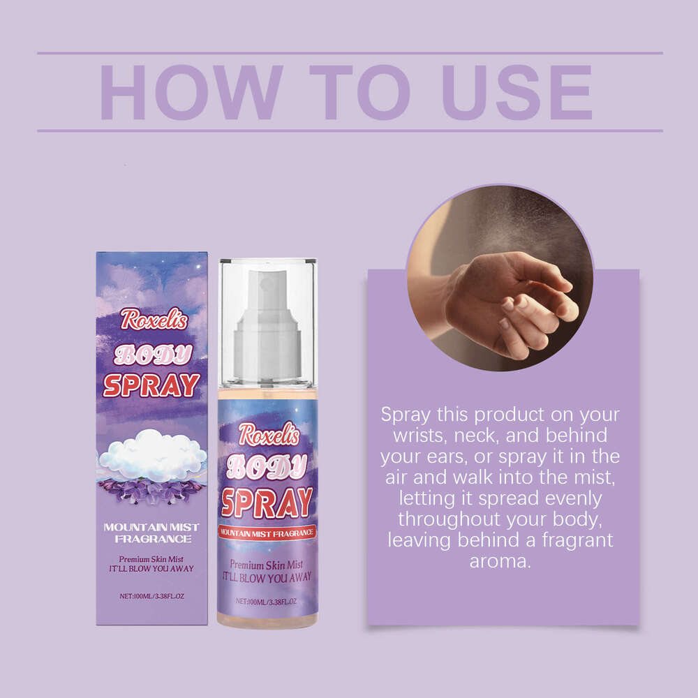 Roxelis Misty Atmosphere Perfume Niche Fresh Soft and Elegant Long-lasting Body Fragrance Spray S260131