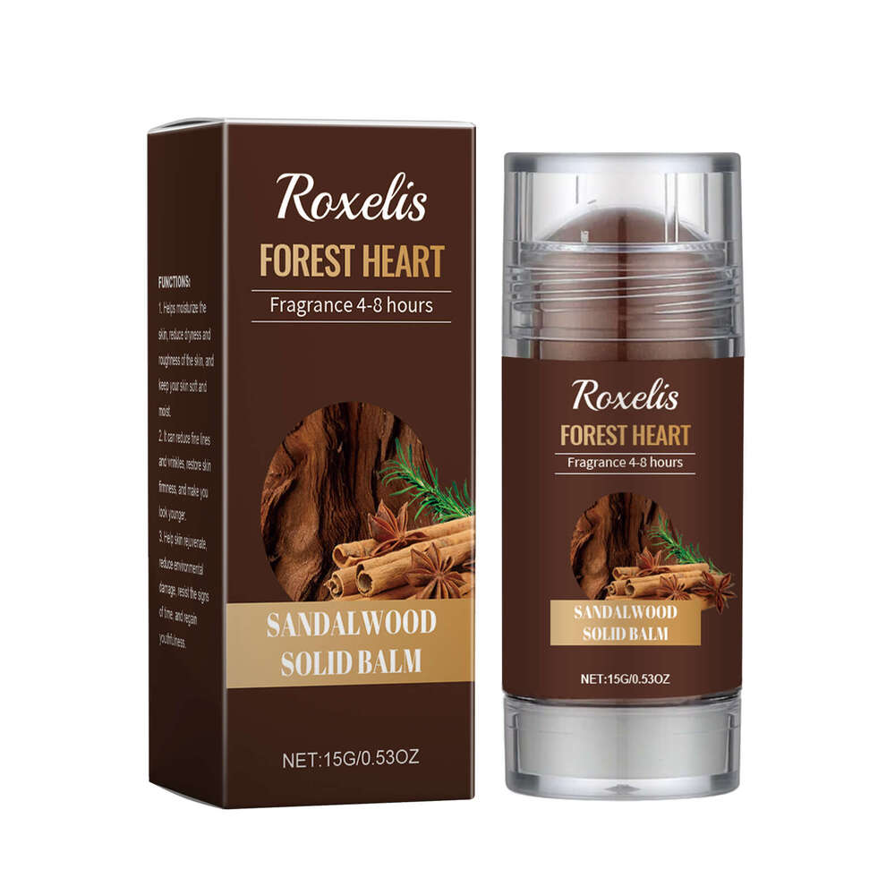 Roxelis Sandalwood Natural Light Fragrance Refreshing Long-lasting Daily Dating Charming Portable Solid Balm S260131