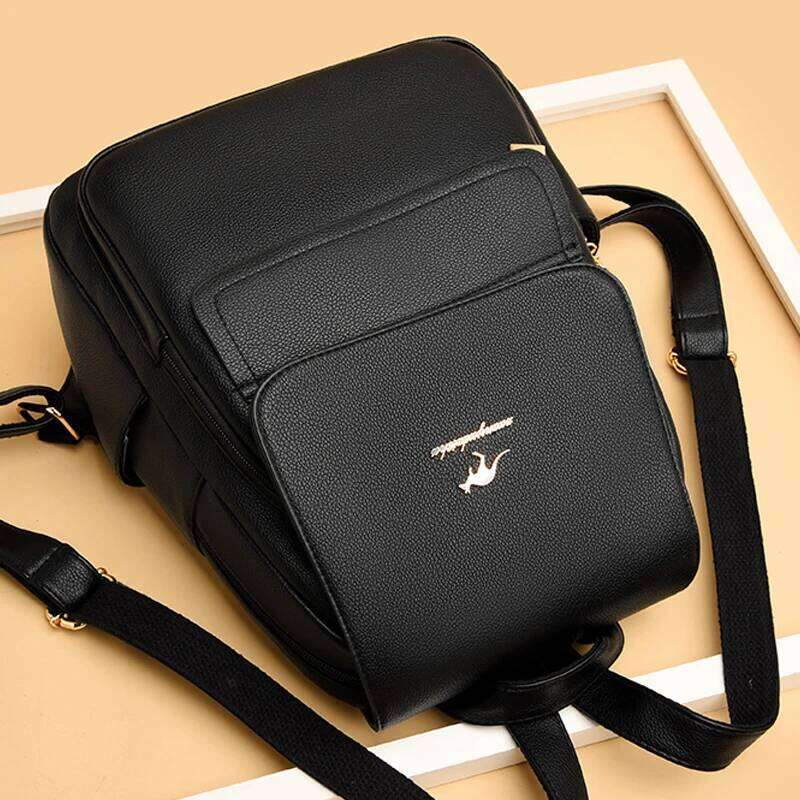Women Large Capacity Backpack High Quality Leather Female Vintage Bag School Bags Travel Bagpack Ladies Bookbag Rucksack Purses