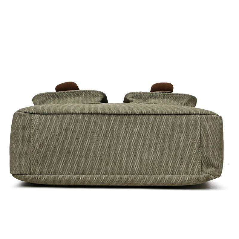 Neutral Canvas Casual Large Capacity Flip Cover Shoulder Sling Bag
