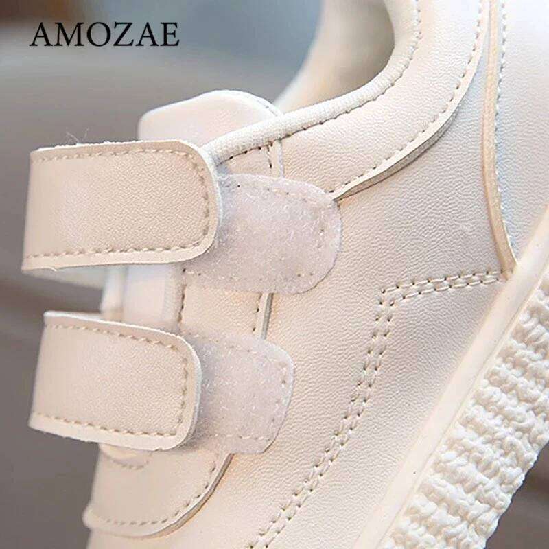 Baby Children's Leather White For Girls Kids Sneakers Boys Sport Flexible Sole Trainers School Running Shoes Y260128