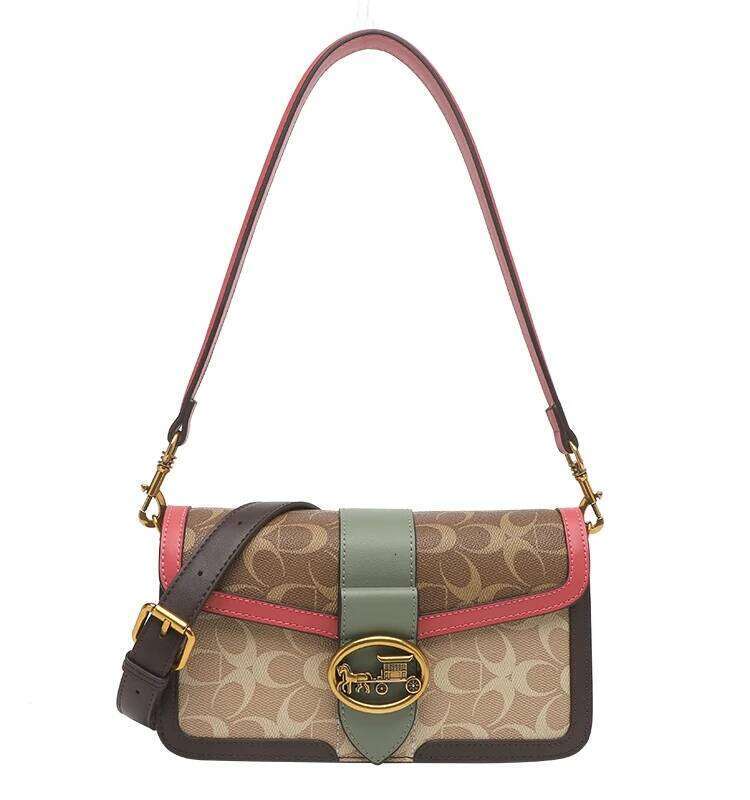 Women's handbag 2025 autumn/winter new fashionable contrasting color underarm bag, high-end feeling, carriage commuting shoulder