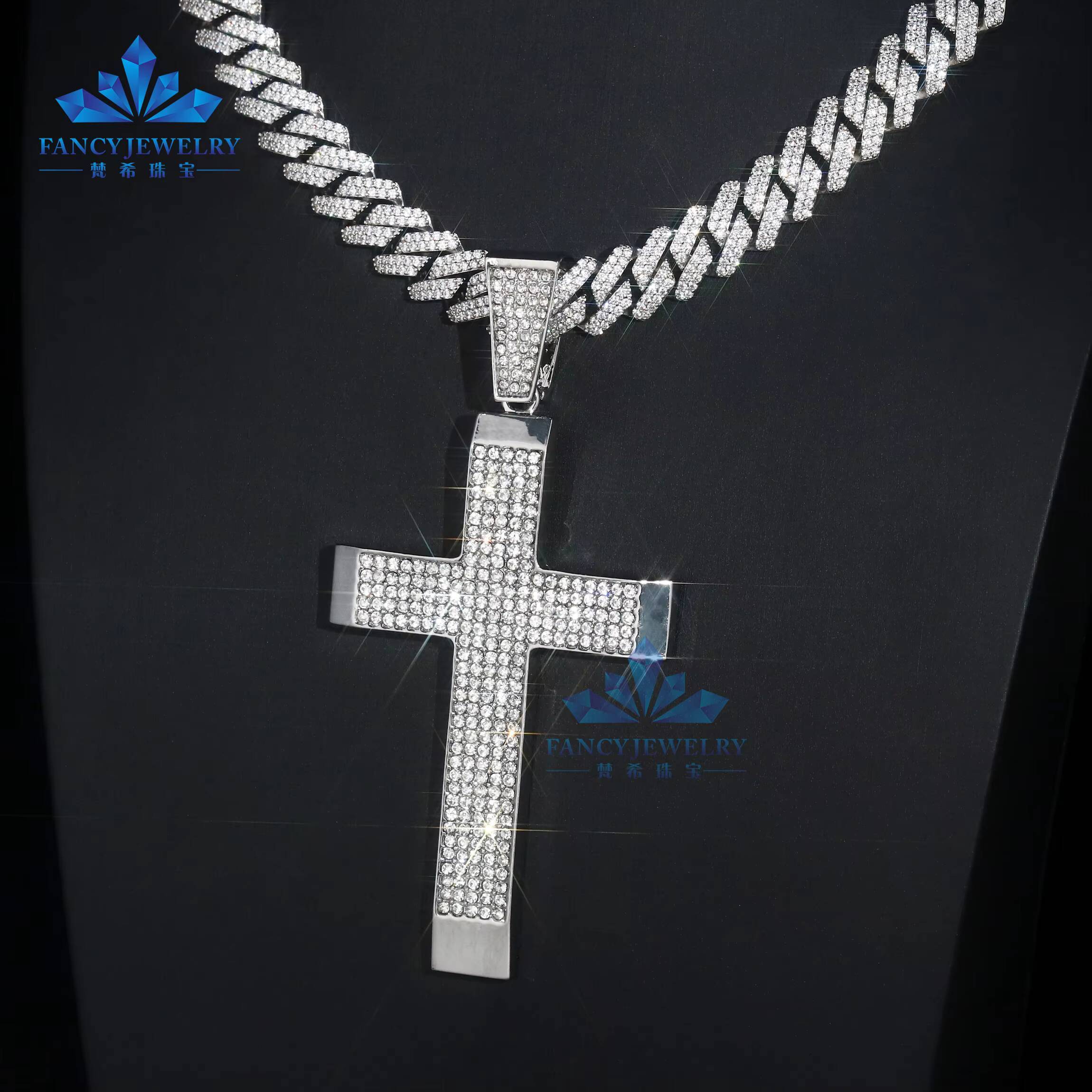 2026 Unique Unisex High Quality 925 Silver Gold Plated Cross Pendant Trendy Fine Pendants Charms for Men Women Moissanite Gift