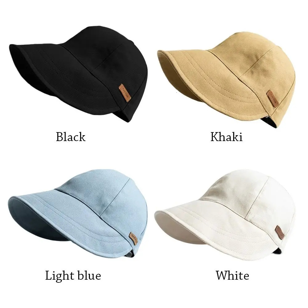 Foldable Wide Brim Sun Hat Drawstring Adjustable Caps for Men Women Beach Hats Summer Quickdrying Visors Fisherman Cap 260120