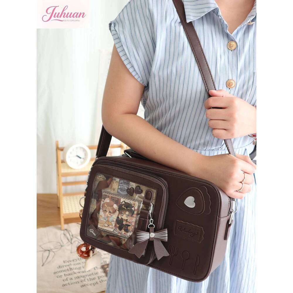 Japanese Original Daily Versatile College Messenger Bag Women's Lolita Transparent Small Food Commuting Two-dimensional Handbag XJ260131