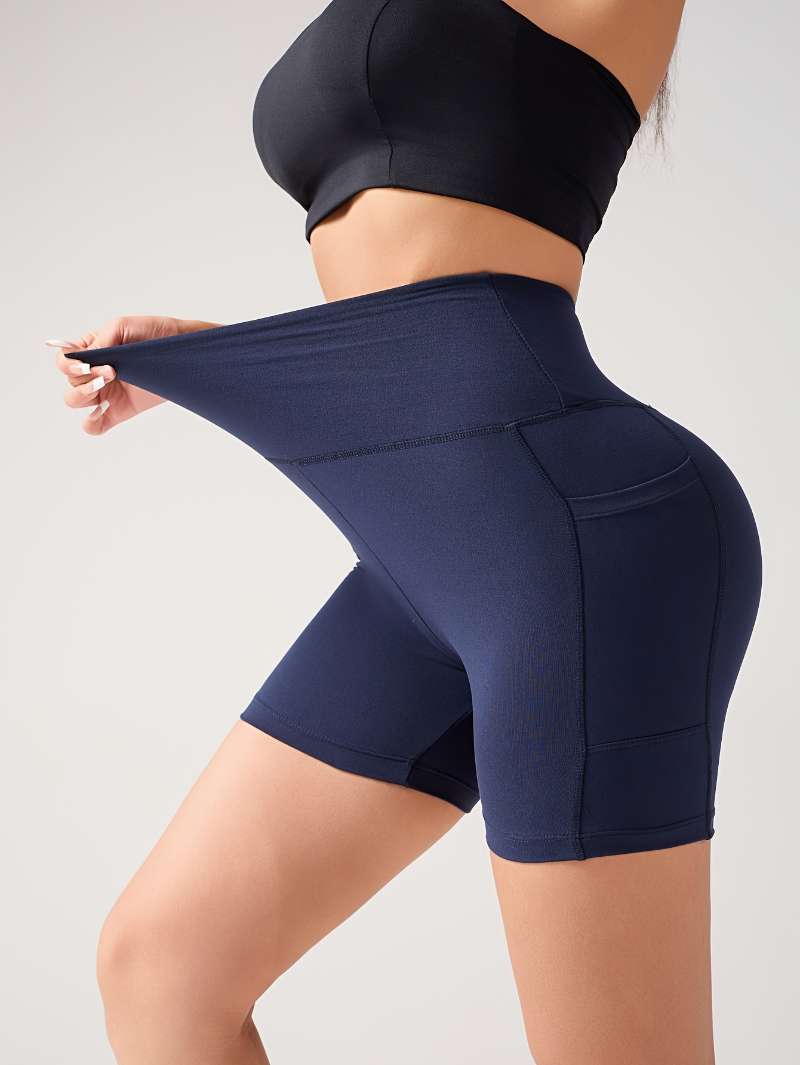Bare-Feel High-Waisted Fitness Shorts for Women Casual Stretch Butt-Lifting Shaping Yoga Shorts Three-Quarter Snail Pants hot-sale products