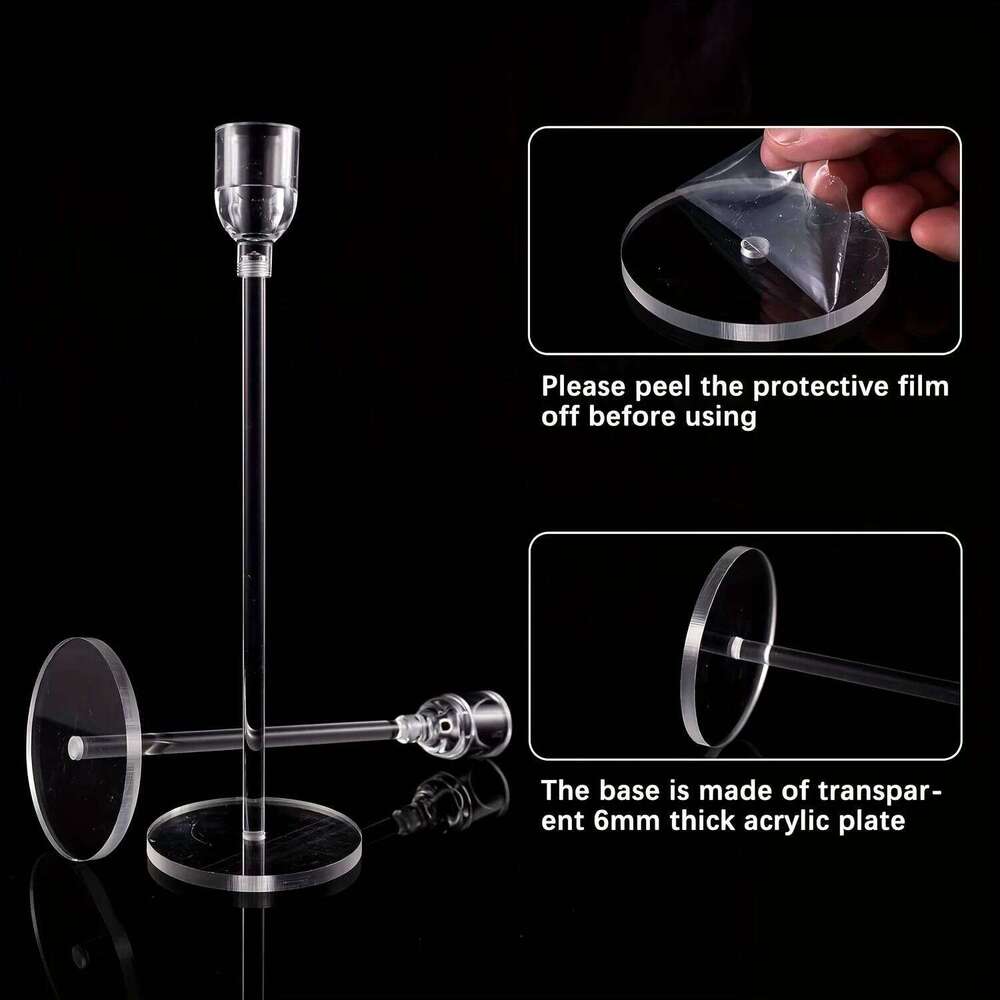 3pcs Clear Acrylic Candlestick Holder For Wedding Events Table Decoration Party Supplies Decor Holiday Y260131