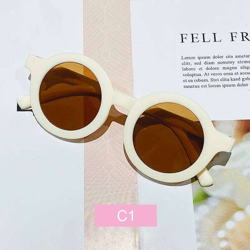 Fashion Children's Color Round Frame Light PC Cute Small Face Sunglasses New Kids Outdoor Protective Sun Glasses UV400 Eyewear H260130