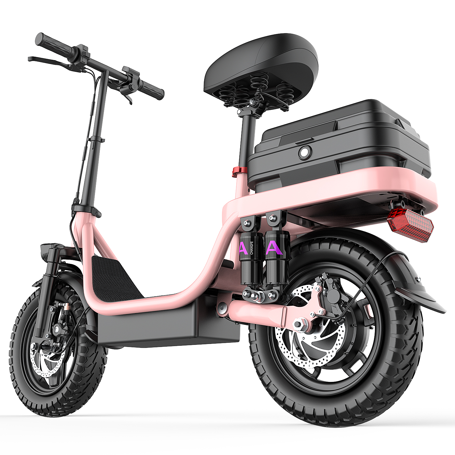 14 inch Adults Electric Scooter with seat GQ8 48V 15AH Commuting Folding E-Scooter 500W 150KG 60km range