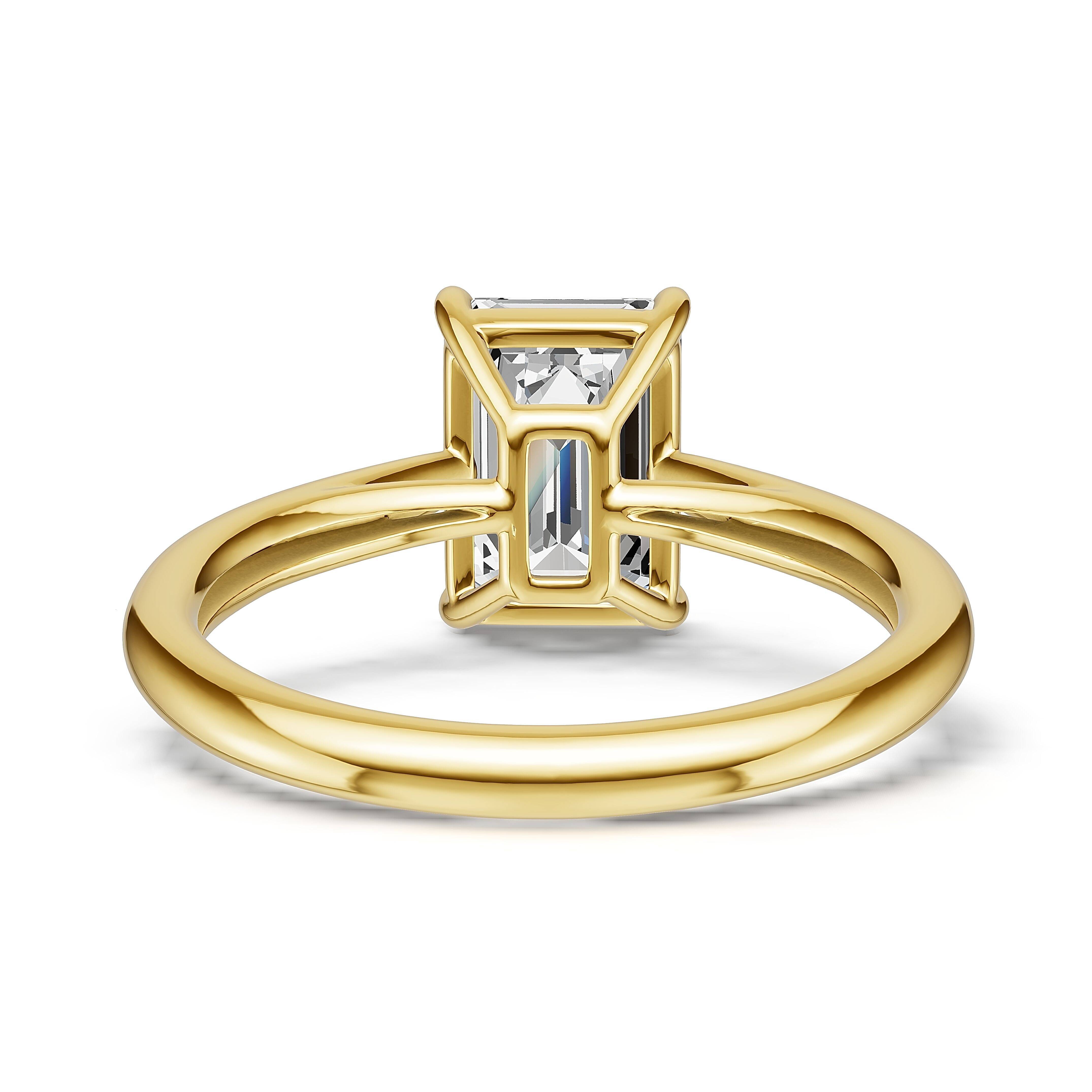 10K Yellow White Gold NGTC Certified DEF VS VVS 2CT Lab Grown Diamond Jewelry Rings