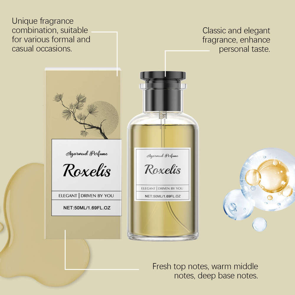 Roxelis Agarwood Cedarwood Perfume Daily Portable Long-lasting Fresh Elegant Niche Exuding Charm Fragrance S260131
