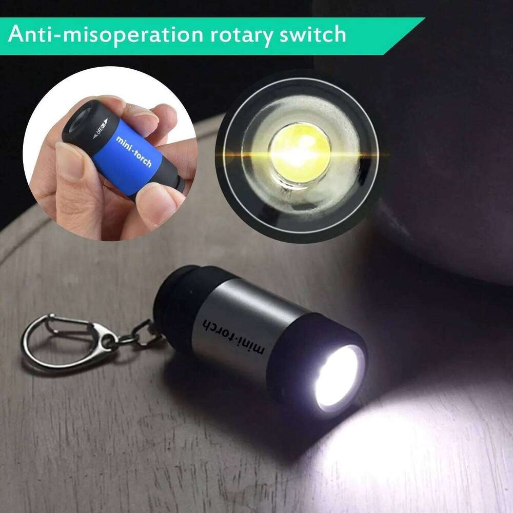 USB Rechargeable LED Pocket Keychain Flashlight Multifunctional Strong Light Waterproof for Outdoor Hiking Camping Mini H260131