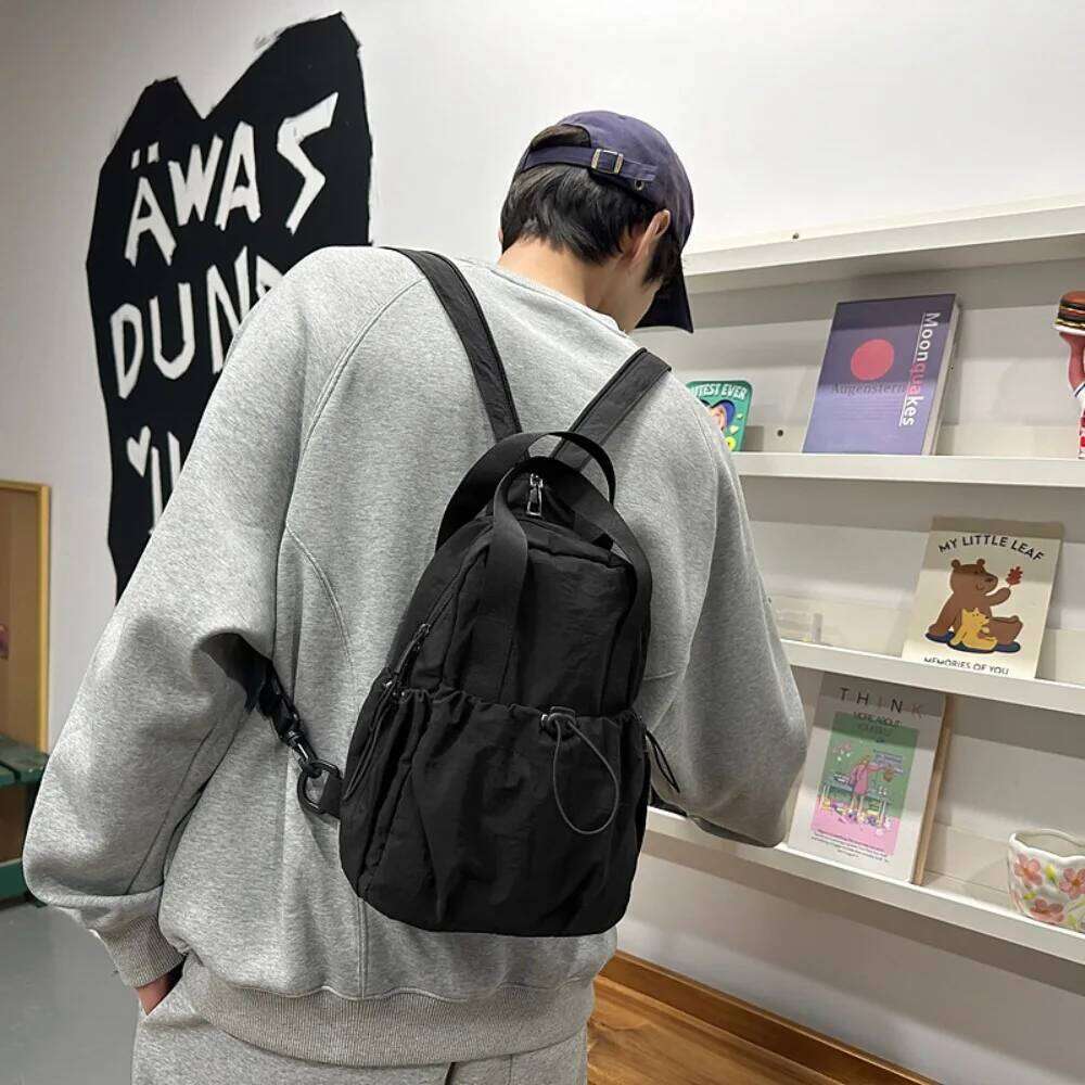 New Women's Multifunctional Backpack, Casual Solid Color School Girl's Fashionable Shoulder Travel Chest Bag, Crossbod