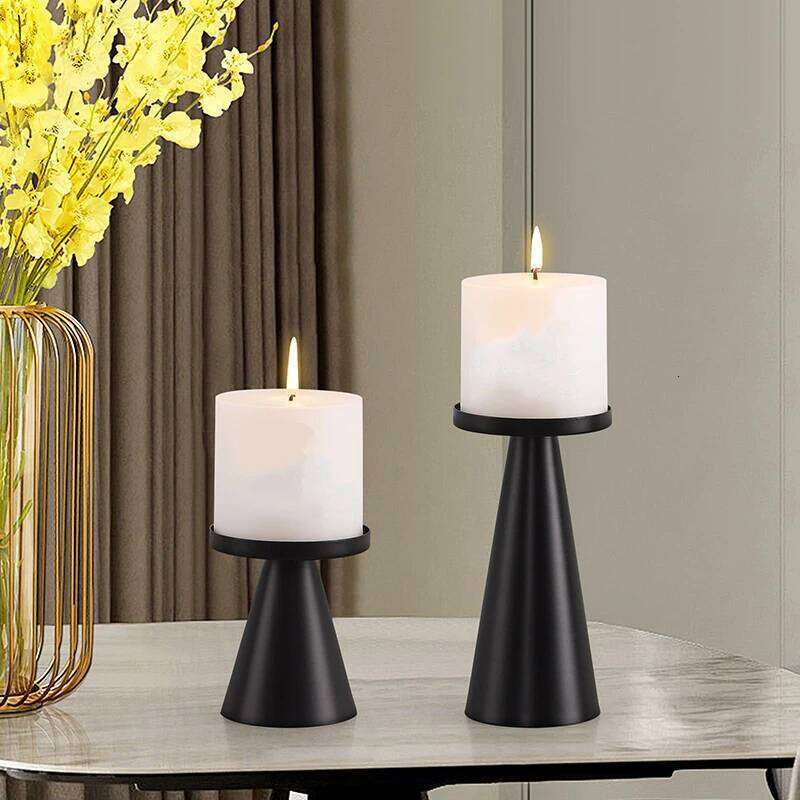 Nordic Metal Holders 3pcs Valentine's Day Wedding Candle Holder Desktop Christmas Room Decoration Reusable Y260131