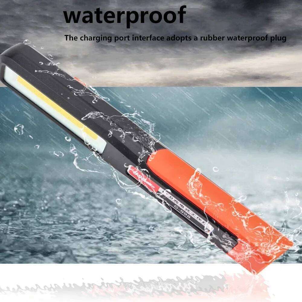 LED work magnet lighting flashlight Car Garage Lamp Mechanic charging COB car maintenance light with hook H260131