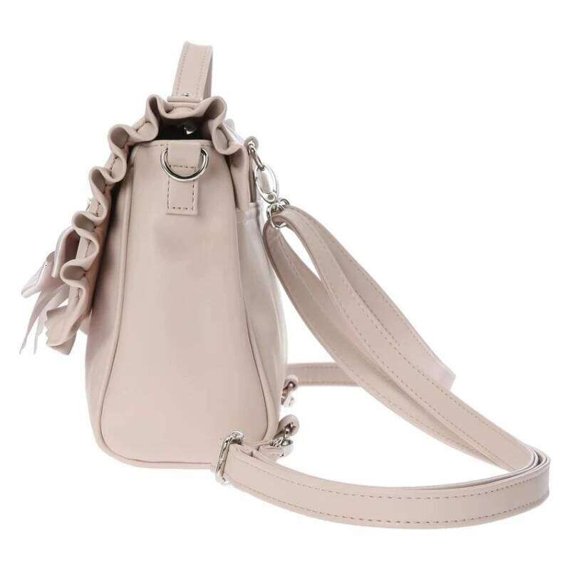 Casual PU Leather Kawaii Backpack Lolita Knot Women's Bapa Handbag Single Crossbody Double oulder Korean Sle Ita Bag