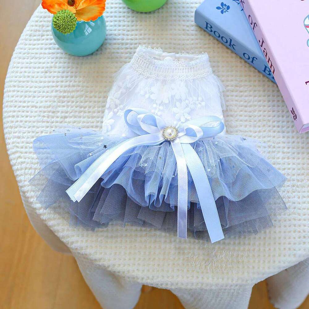 Luxury Bride Dog Girl Spring Clothes Pet Wedding Princess Accessories For Puppies XS XL Sleeveless Dachshund Chihuahua Dresses H260130
