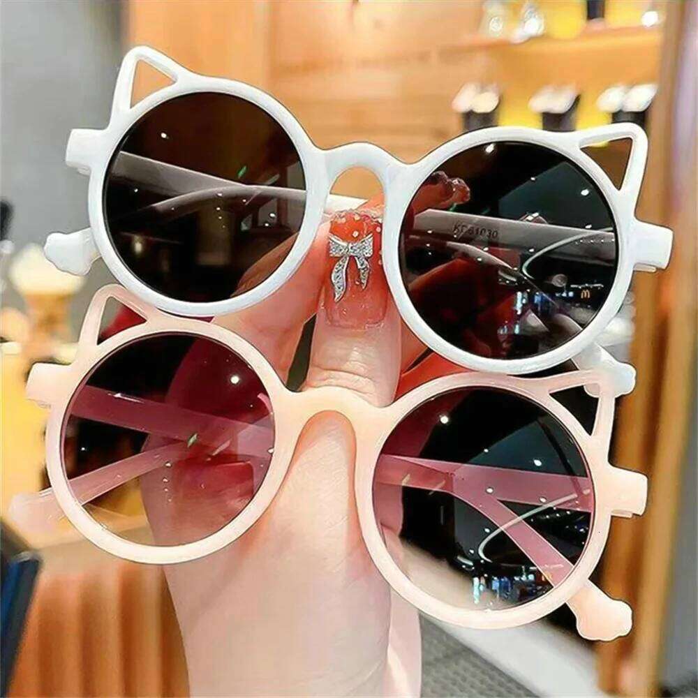 Children Cute Sunglasses Girls Boys Summer Cat Ears Animal Cartoon Sun Glasses Lovely Vintage Eyewear UV Protection Goggles H260130