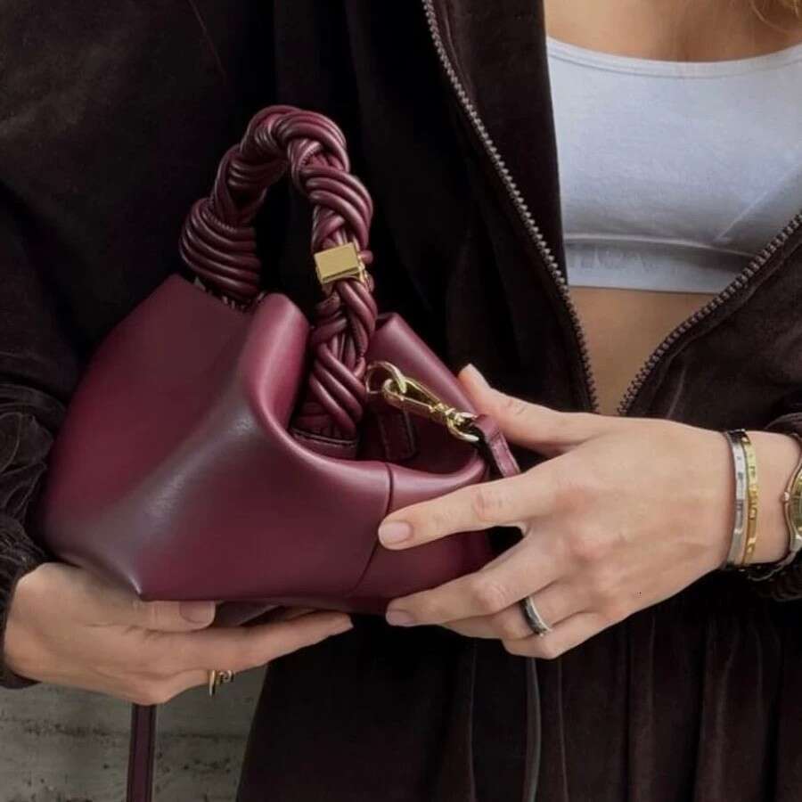 Korean Style Hexagonal Handbag 2026 New Woven Handheld Vintage High-Quality Texture Single Shoulder Crossbody Bag JINXIANGGUO