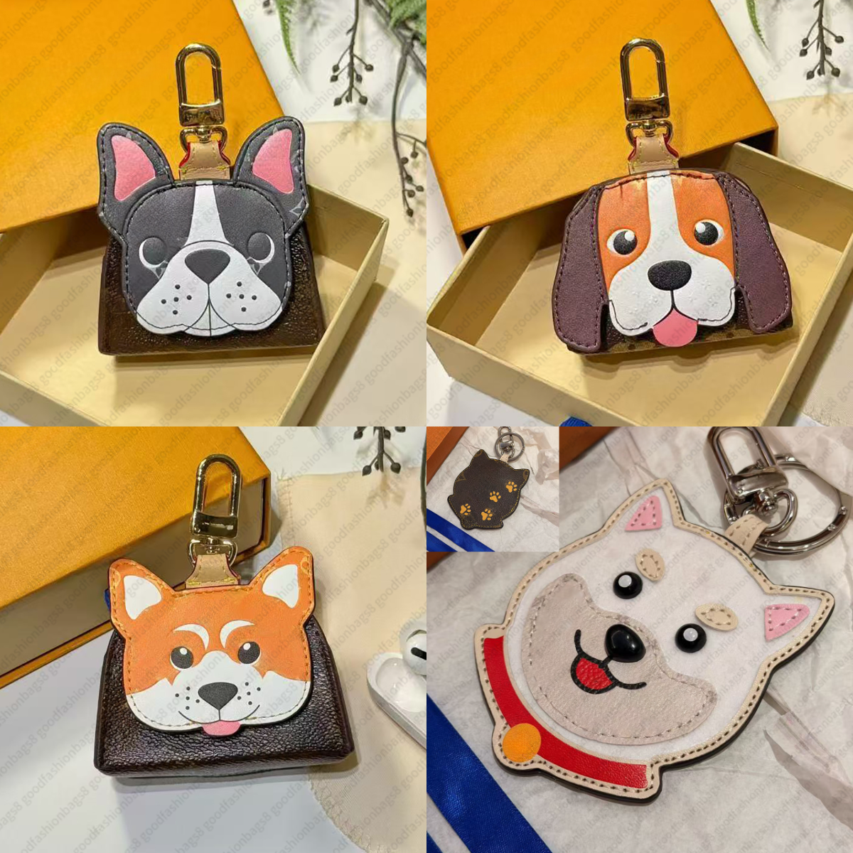 dog bags holder beagle bulldog shiba designer dog bag charm earphone case luxury keychains personalized animal pendant handbag charm for accessories designer