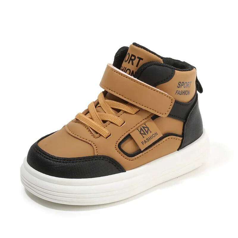Children Spring Autumn Boy Board Lightweight Soft Sole Baby Shoe Casual Shoes High Top Sneakers Girls Color Blocking Lists Y260128