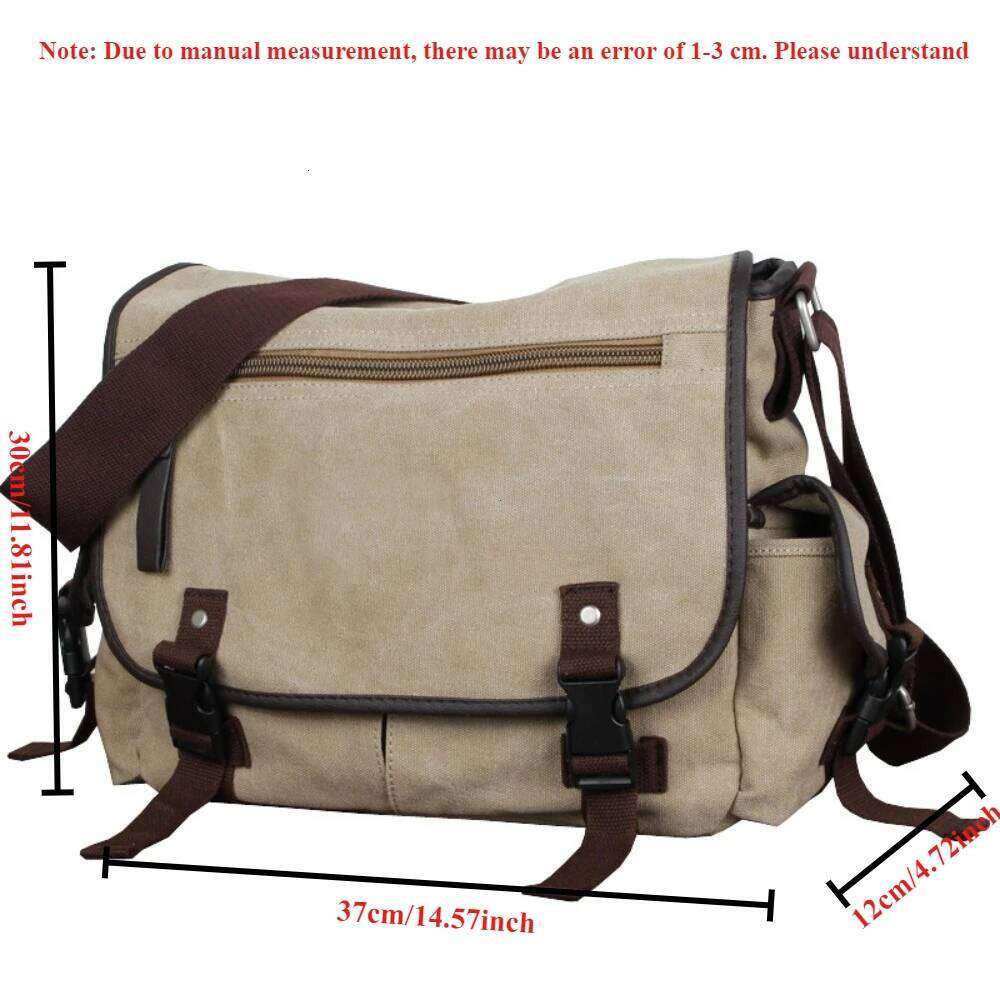 Classic Men Shoulder New Canvas Messenger Outdoor Leisure Travel Multi Pockets Satchel Handbags Men's Designer Bag