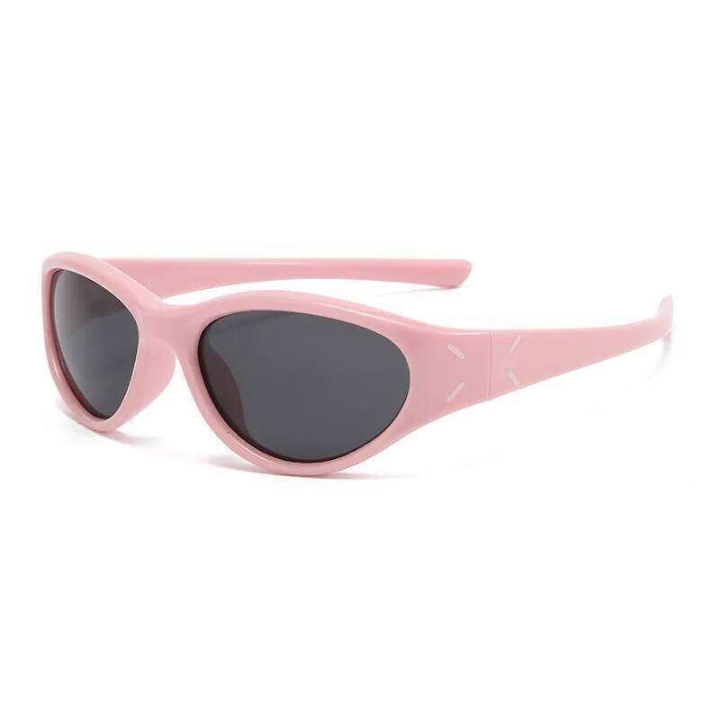 New Fashion Cat-eye Glasses Outdoor Sunshade Anti-ultraviolet Silicone Polarized Children's Sunglasses 23089 H260130