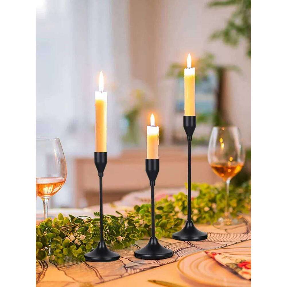 3Pcs/Set European Style Metal Holders Fashion Wedding Table Candle Stand Exquisite Candlestick Christmas Tabl Y260131
