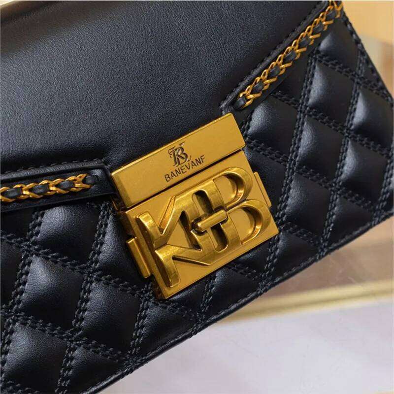 Women's genuine diamond grid handbag, women's 2023 new autumn/winter high-end designer crossbody shoulder bag