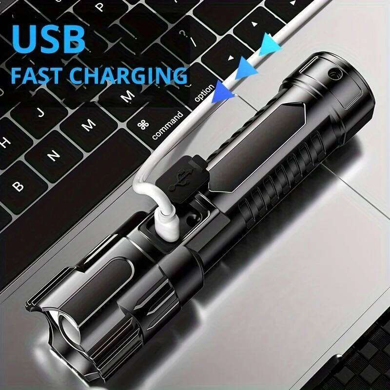 Super Bright XHP50 Powerful Led Flashlight Power Bank Torch Light USB Rechargeable Camping Tactical Flashlights with COB Lamp H260131