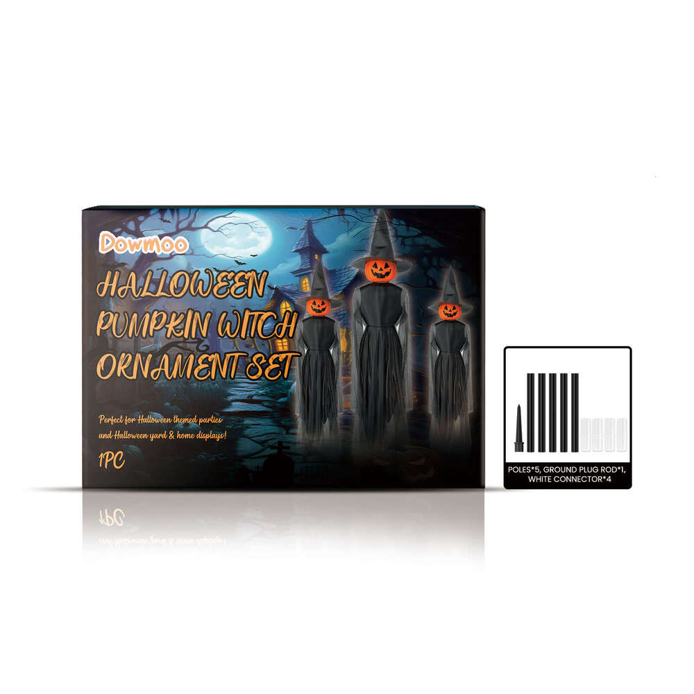 Dowmoo Pumpkin Witch Hanging Set Halloween Surprise Party Atmosphere Decoration Props S260131