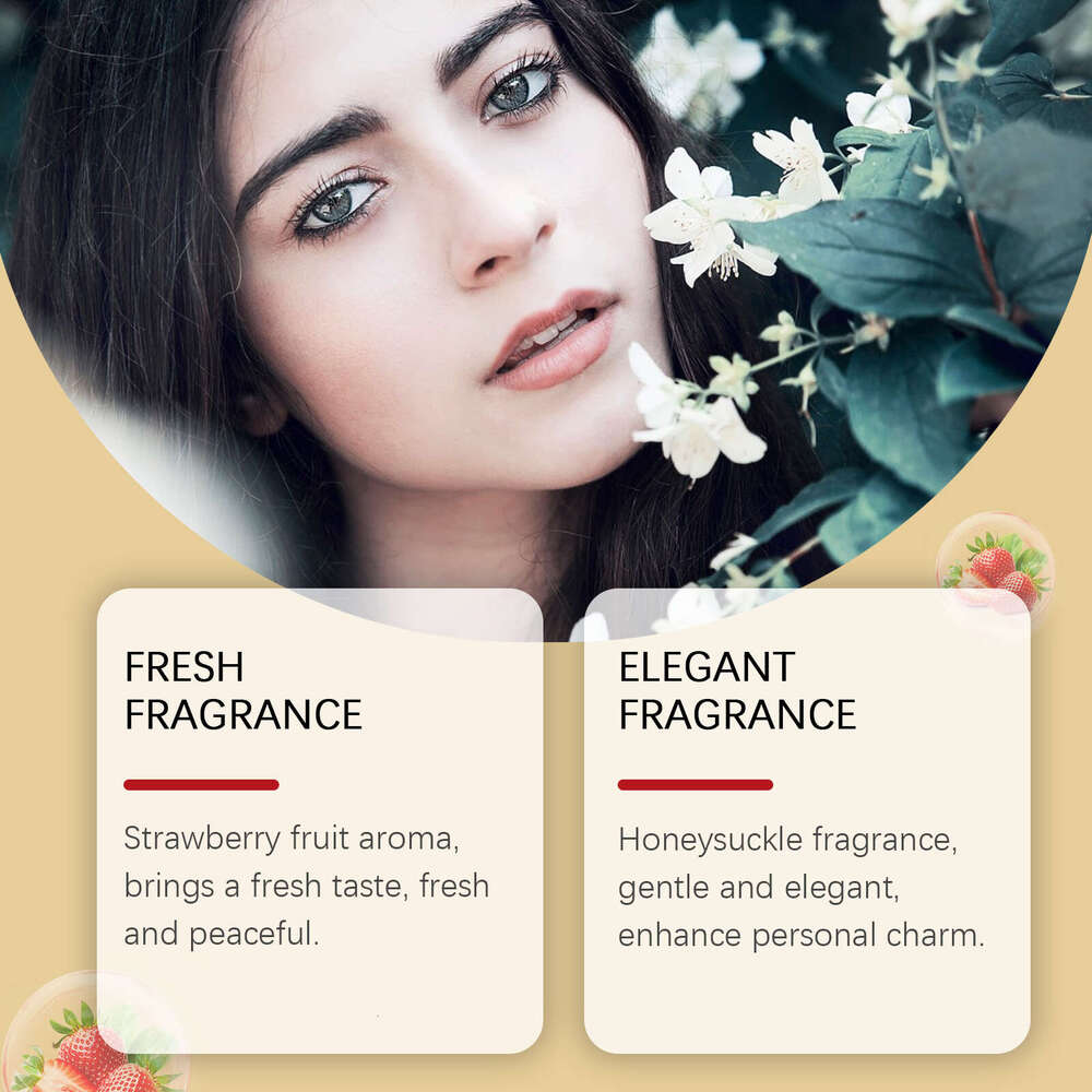 Roxelis Strawberry Cake Roll-On Fresh Natural Long-Lasting Sweet Fragrance Elegant Gentle Date Romantic Perfume S260131